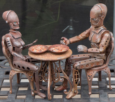 PG Robots at dinner table